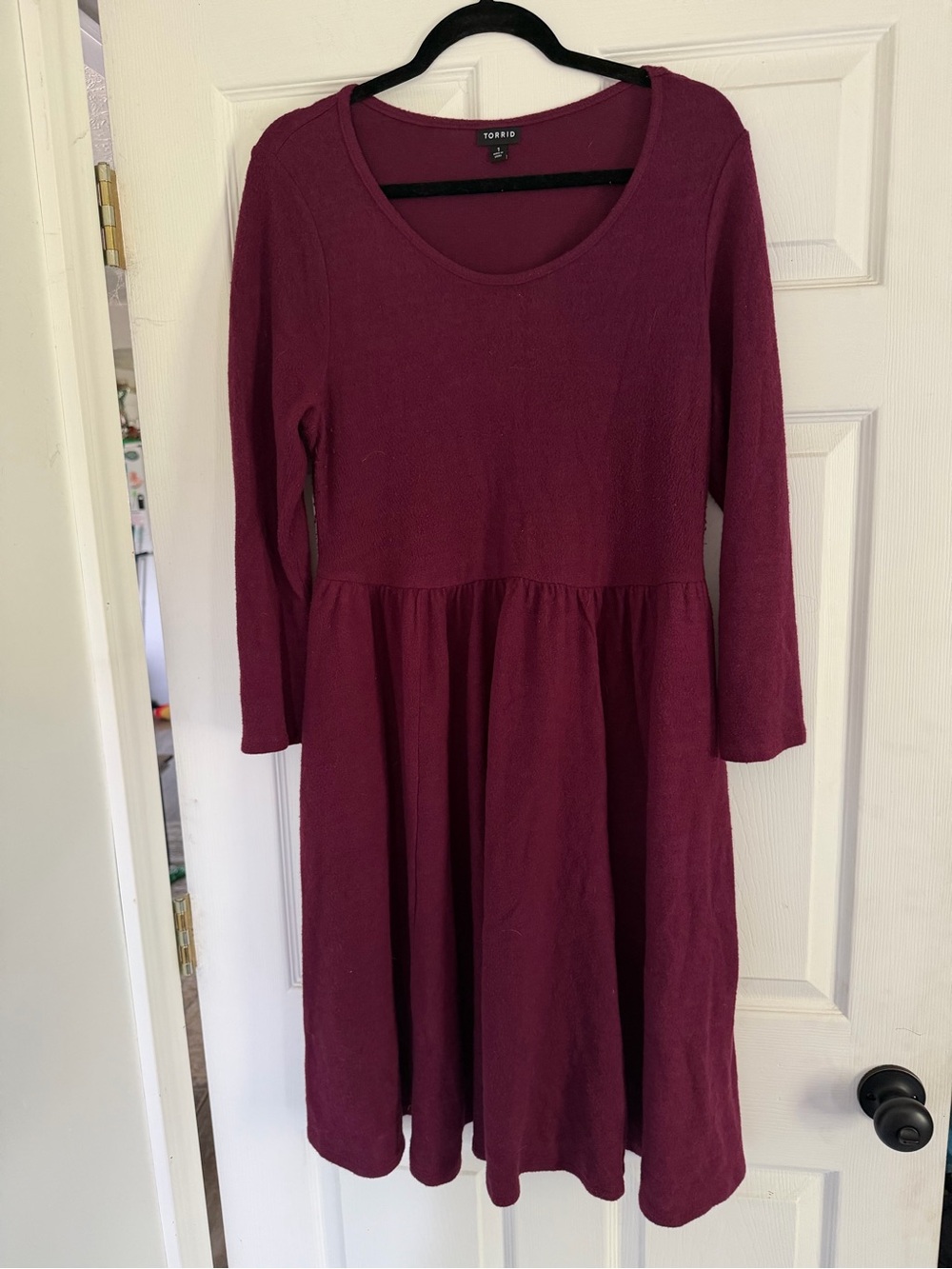 Torrid Scoop Neck Knit Dress in Wine